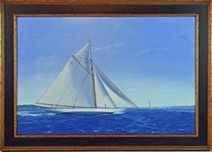 naviguer sur la Méditerranée":: grande fresque marine détaillée de James Miller:: britannique