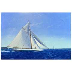 naviguer sur la Méditerranée":: grande fresque marine détaillée de James Miller:: britannique