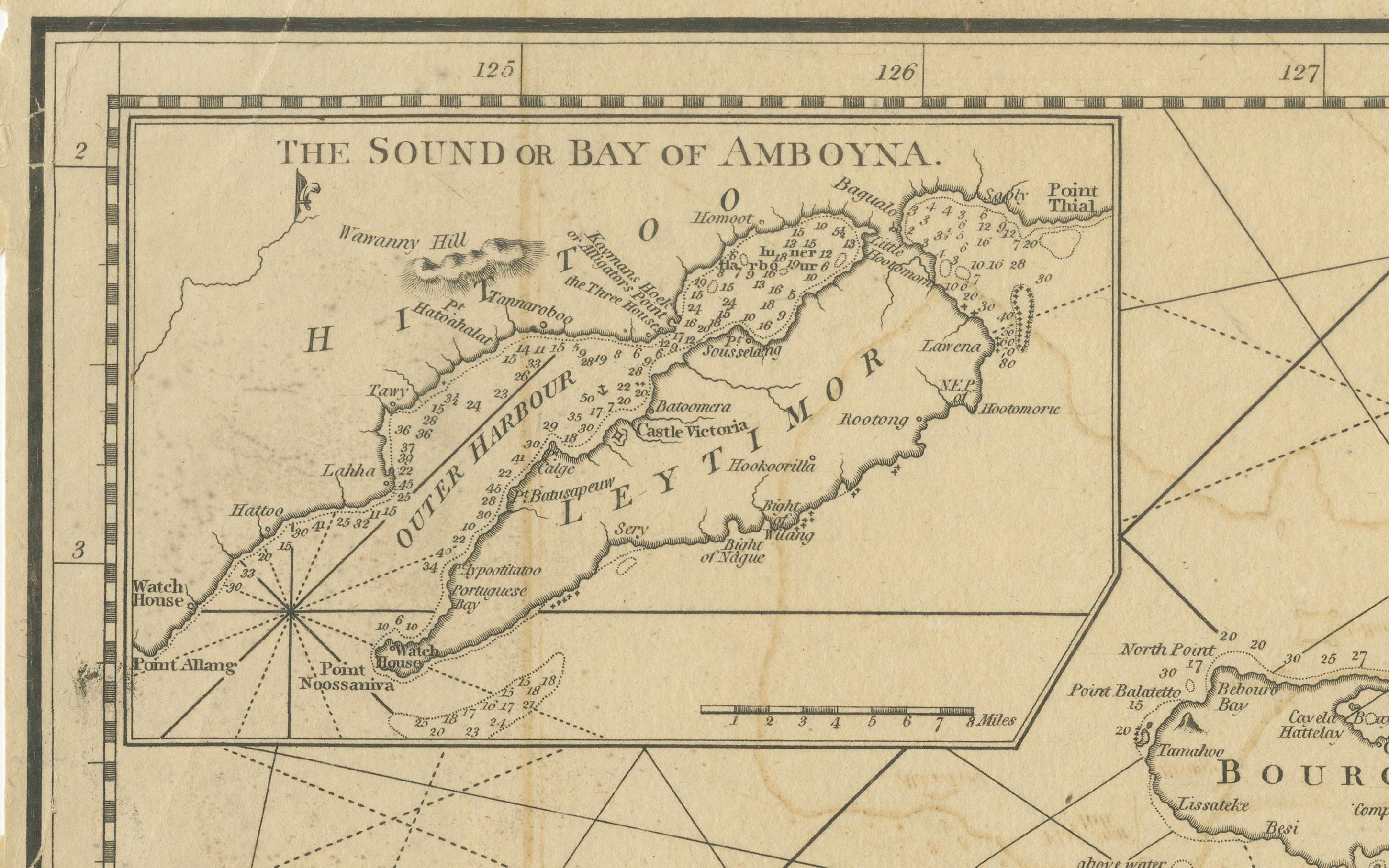 Naviguer dans le commerce des épices : Une carte maritime de la mer de Banda, 1799 État moyen - En vente à Langweer, NL