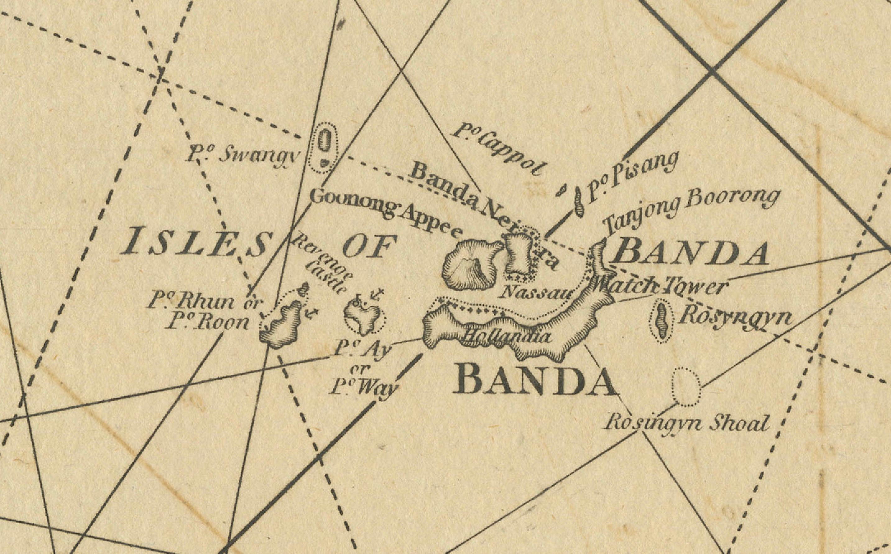 Papier Naviguer dans le commerce des épices : Une carte maritime de la mer de Banda, 1799 en vente