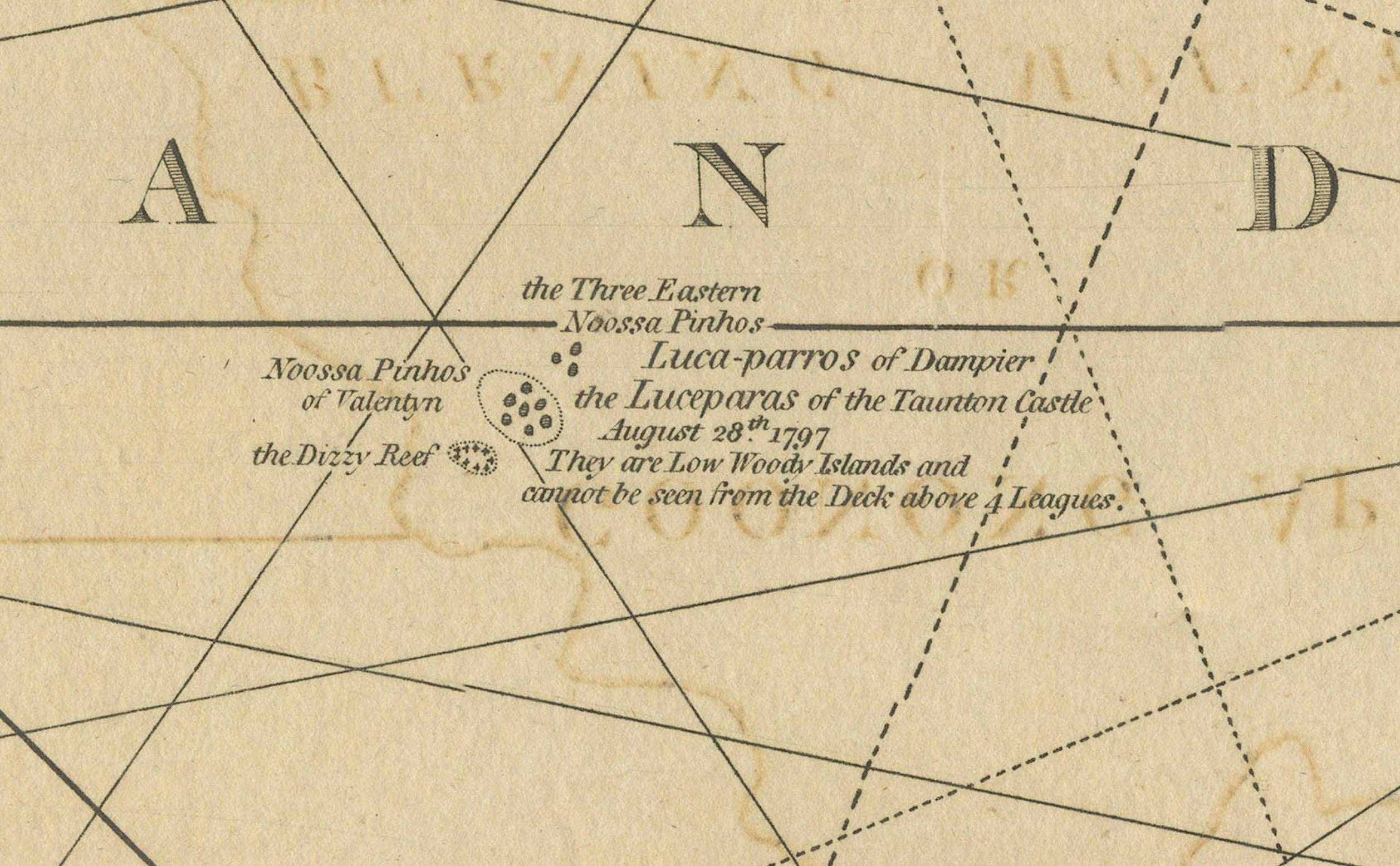 Naviguer dans le commerce des épices : Une carte maritime de la mer de Banda, 1799 en vente 2
