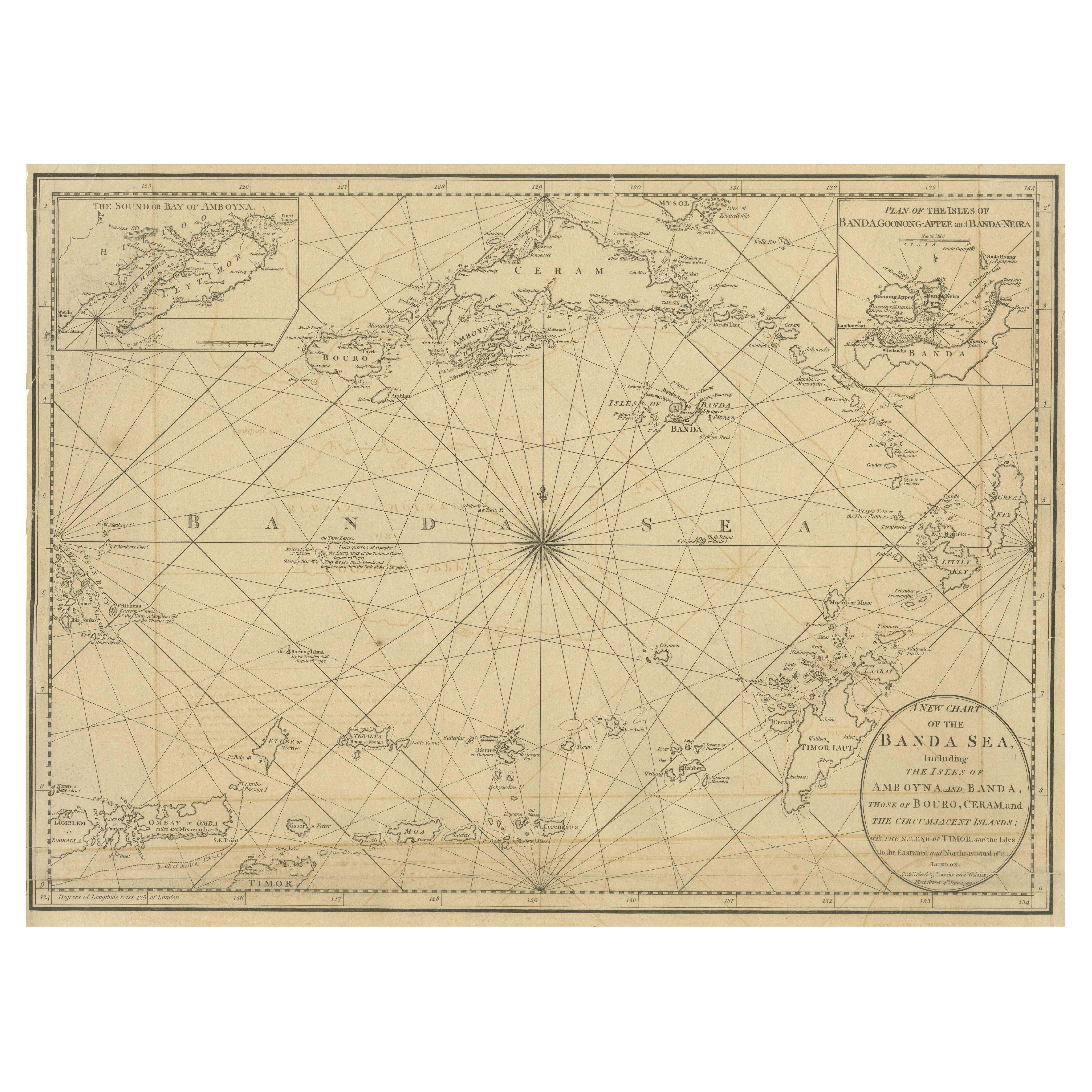 Navigating the Spice Trade: A Maritime Chart of the Banda Sea, 1799