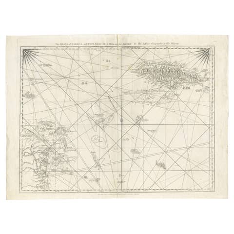 Navigational Chart of Jamaica, Cape Gracias a Dios, and the Mosquito Coast, 1775