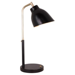 Navire Table Lamp with Adjustable Solid Brass Arm and Powder Coat Tilting Shade