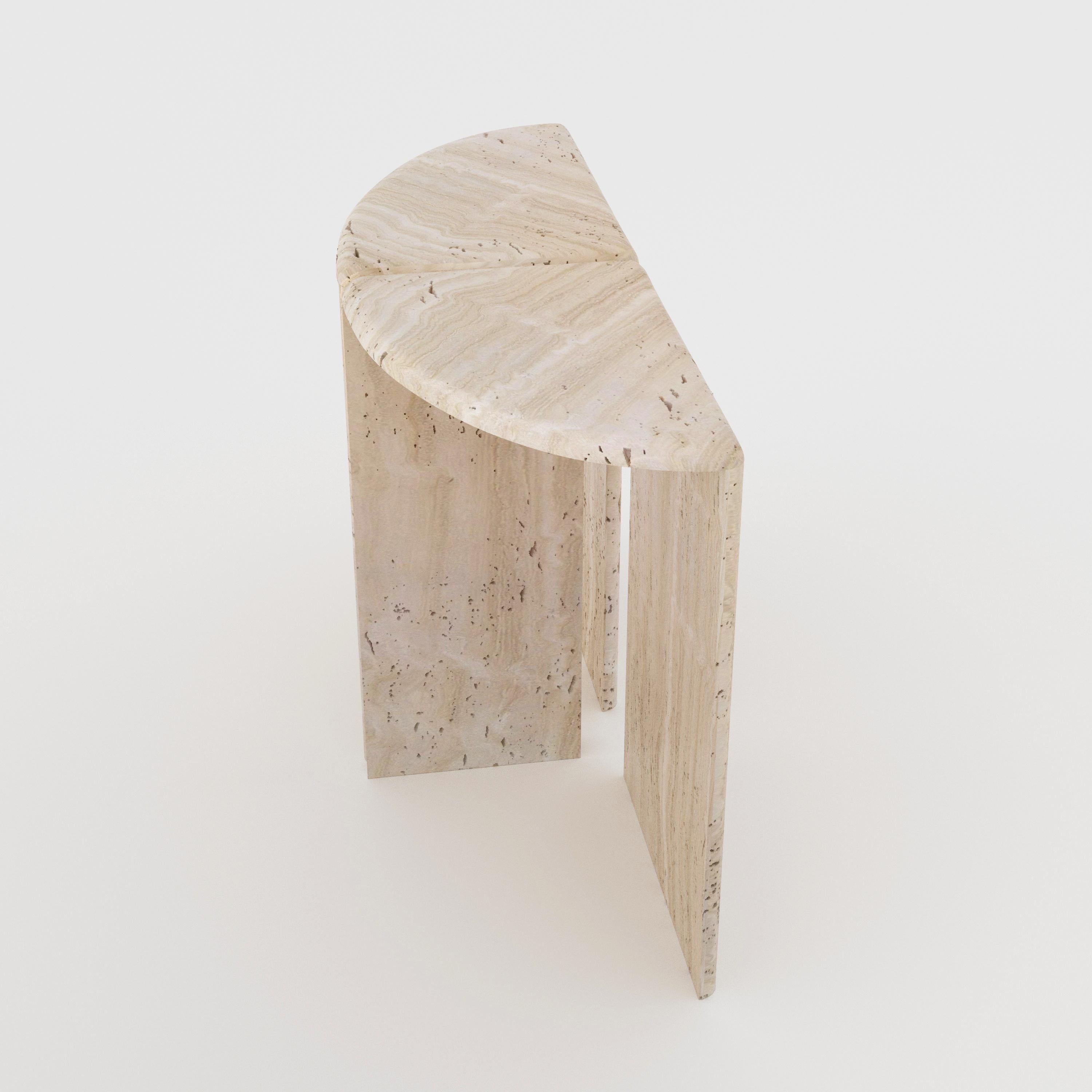 Other Navona Travertine Lily Console Table by Fred and Juul For Sale