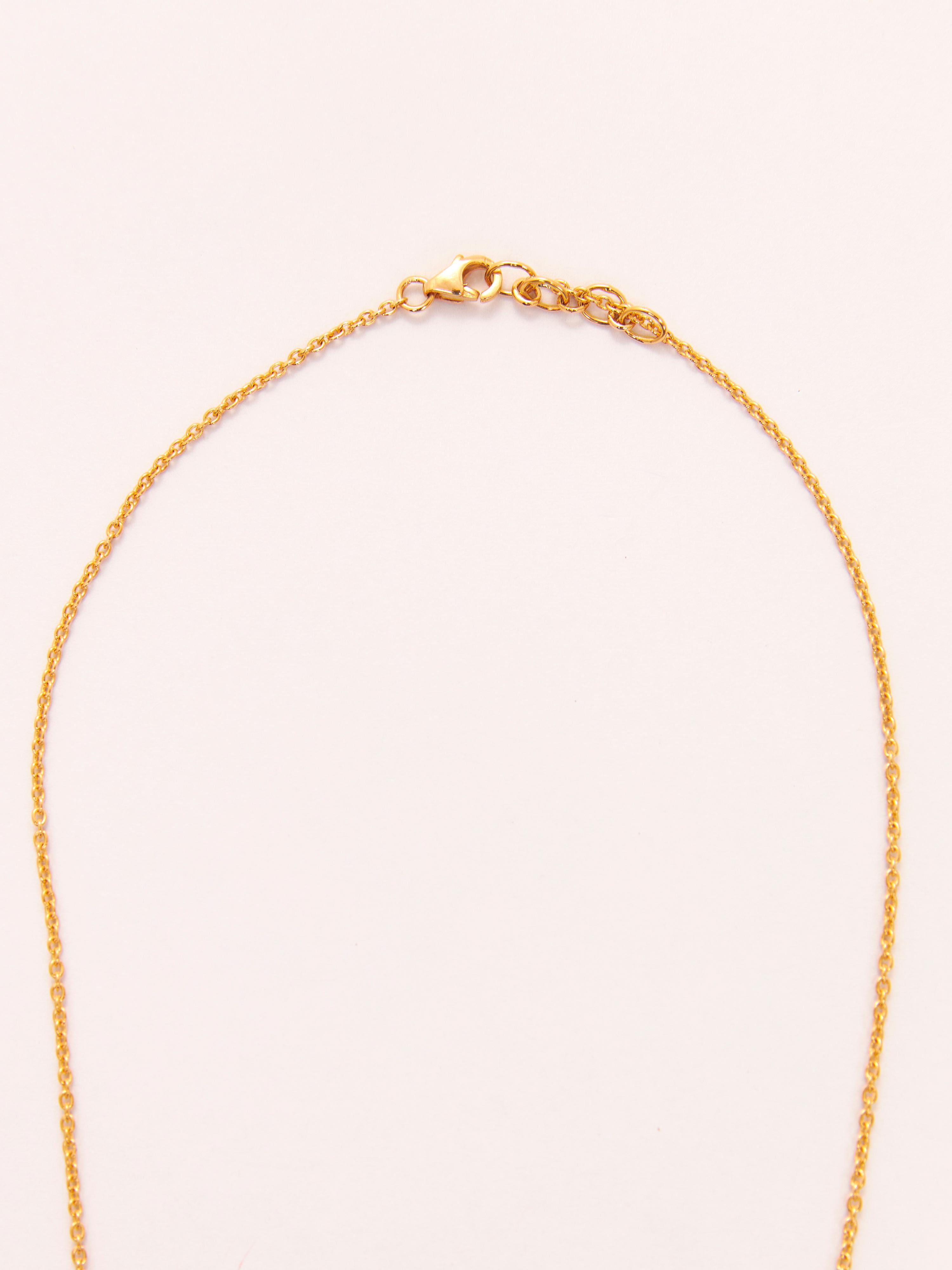 Revival Catena con charme Navratna in oro 18kt in vendita