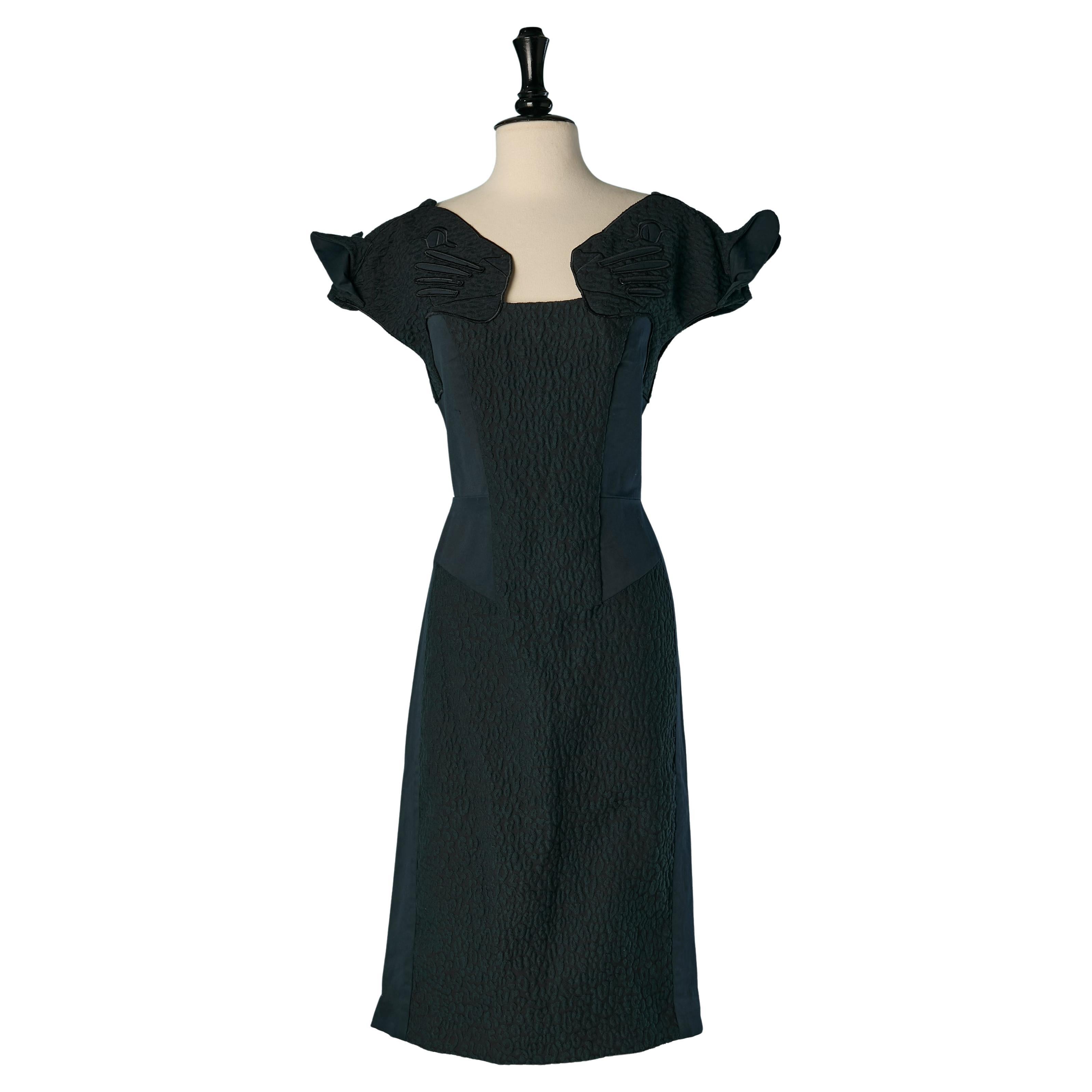 Navy and black cocktail dress JC de CASTELBAJAC
