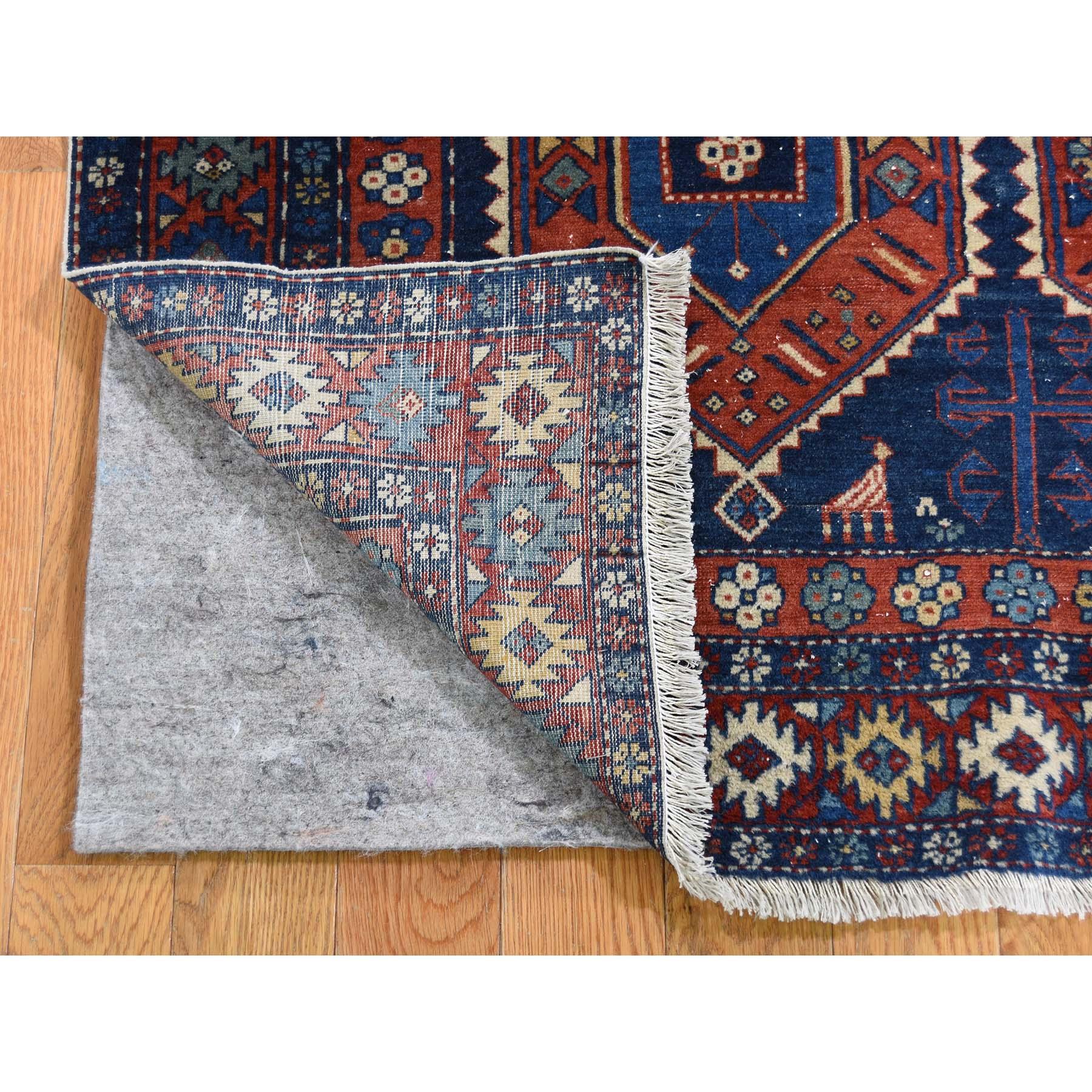 This is a truly genuine one-of-a-kind navy antique Persian Ardabil clean even wear pure wool hand knotted rug. It has been knotted for months and months in the centuries-old Persian weaving craftsmanship techniques by expert artisans. 


Primary