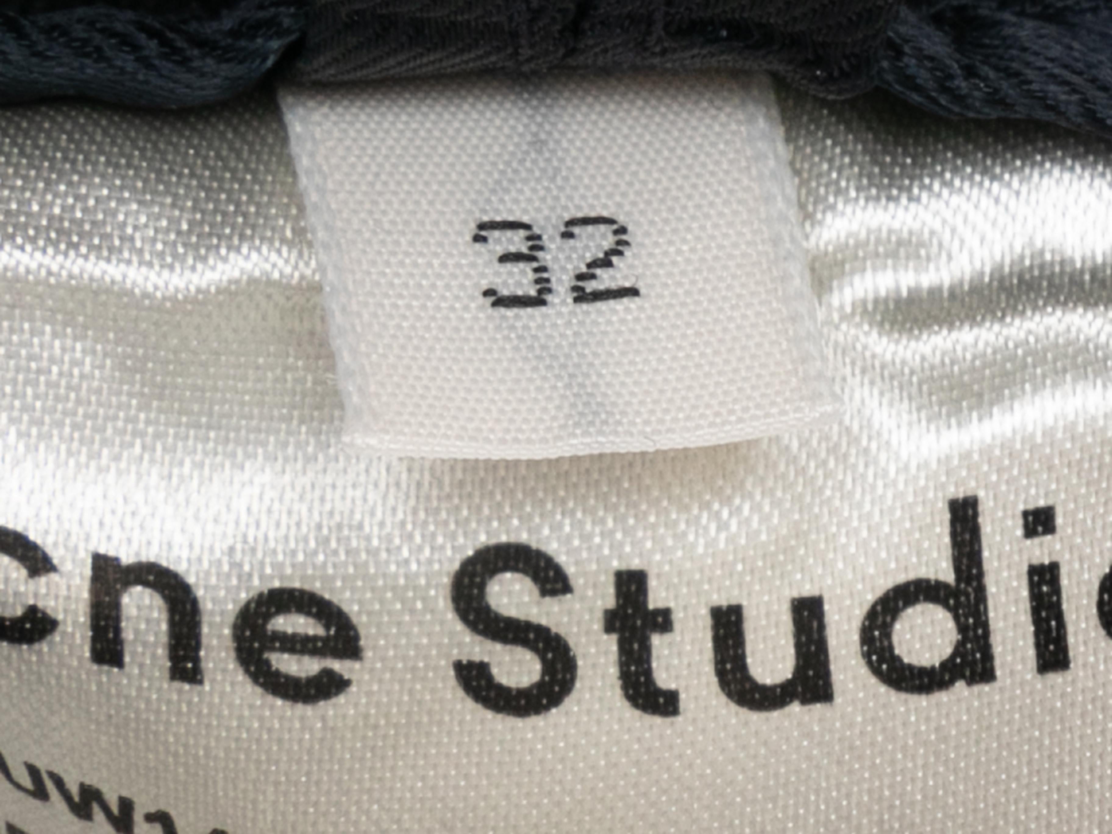 Marineblauer & schwarzer Acne Studios Mantel aus Wolle mit Shearling-Besatz Größe EU 32 2