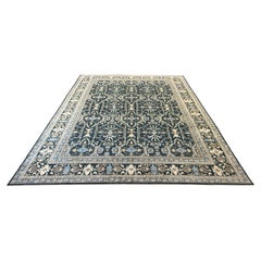 Navy Blue All-Over Traditional Design Pakistani Area Rug
