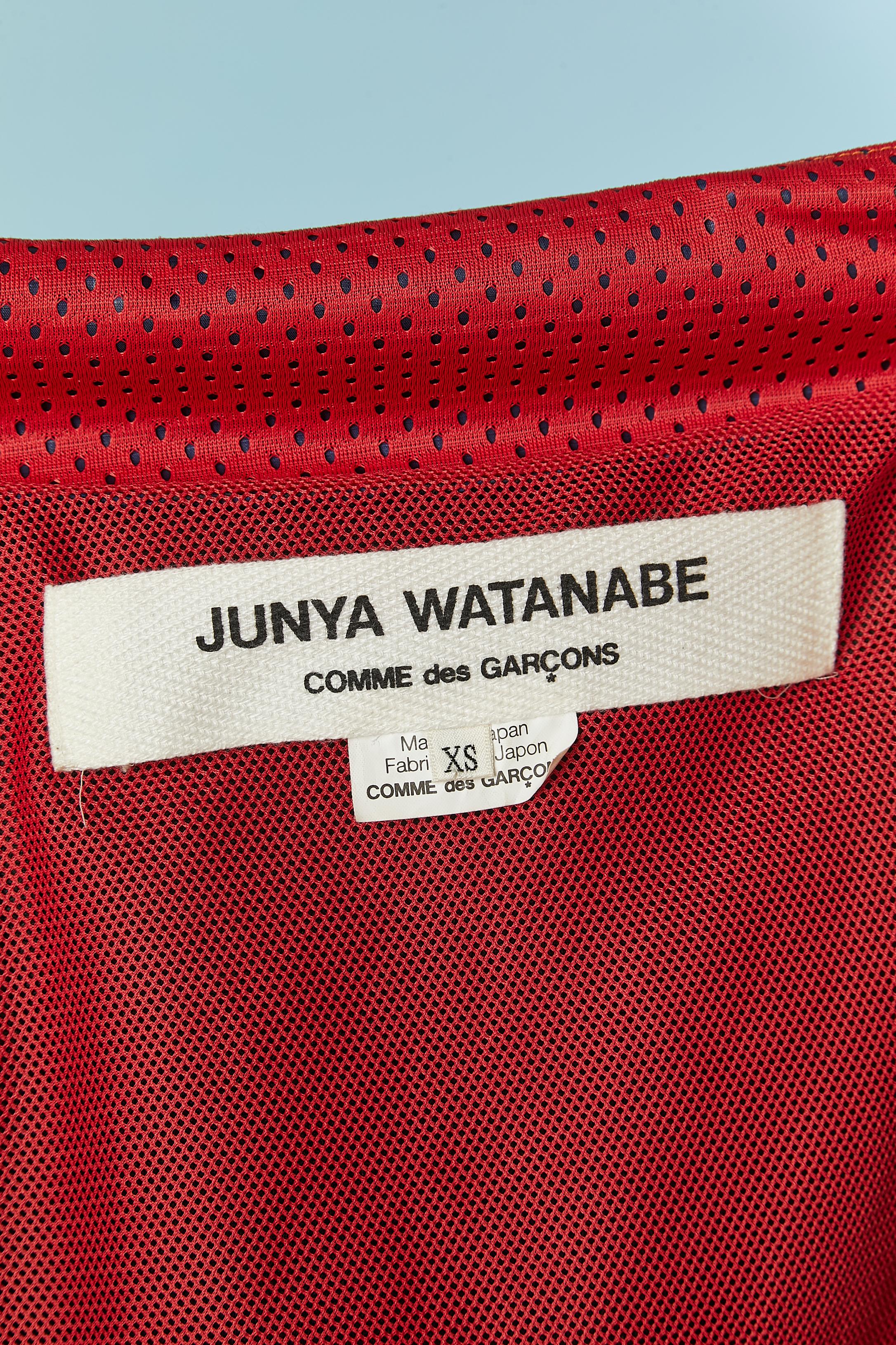 Parka tecnico blu navy e nero con cappuccio Junya Watanabe Comme des Garçons in vendita 5
