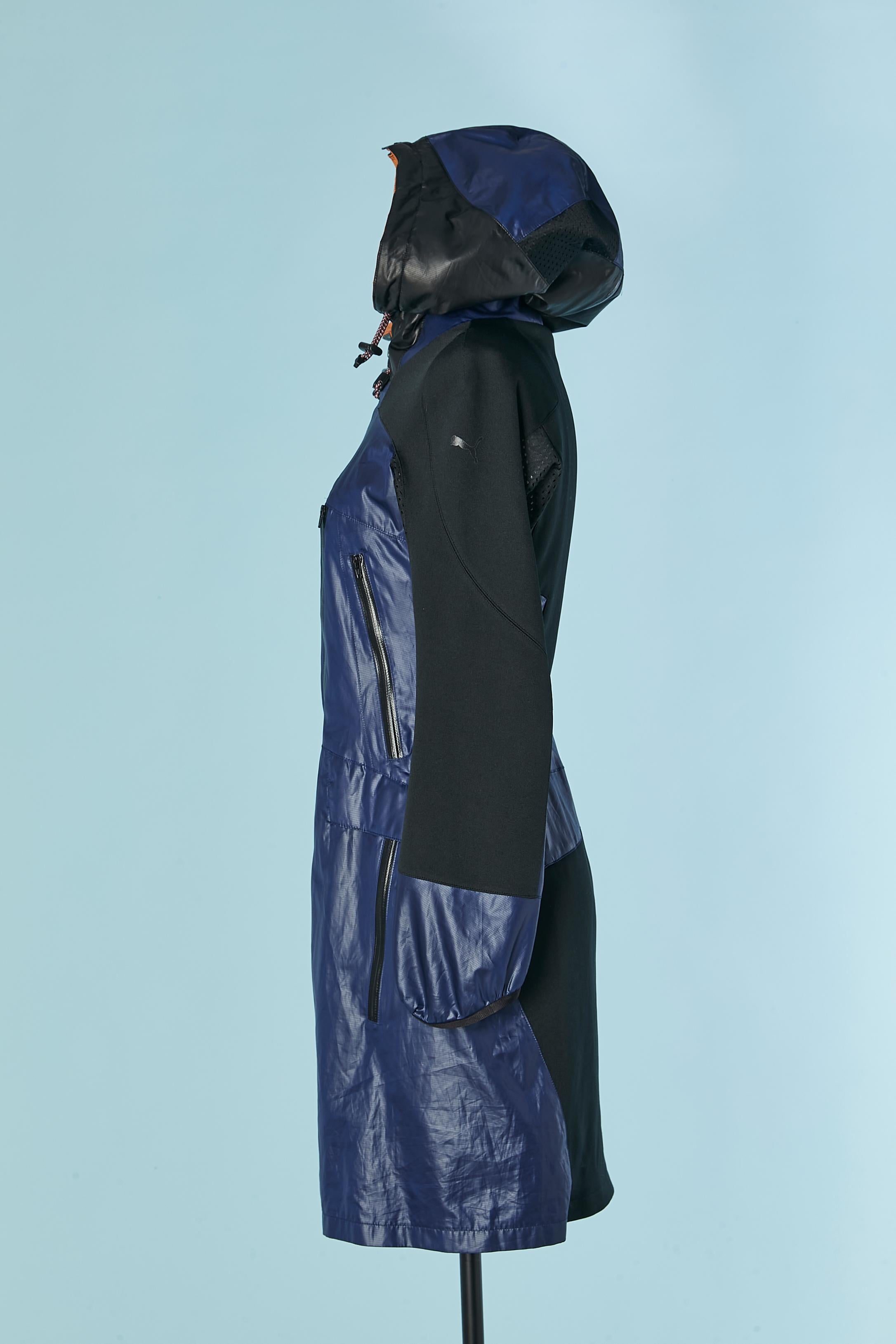 Parka tecnico blu navy e nero con cappuccio Junya Watanabe Comme des Garçons in vendita 2