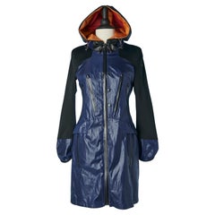 Parka technique bleu marine et noir avec capuche BLACK WATANABE Comme des Garçons