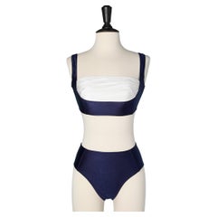 Marineblauer und weißer Bikini von Chantal Thomass