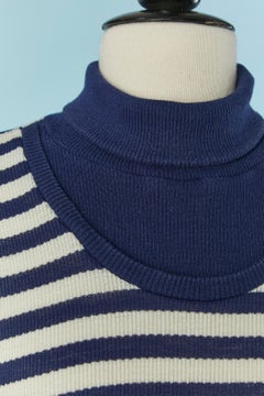 Marineblau-weiß gestreifter Pullover LACOSTE