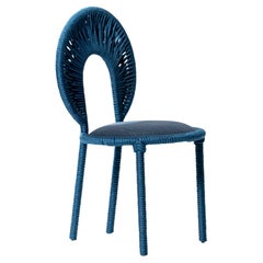 Navy blue Black Chair 