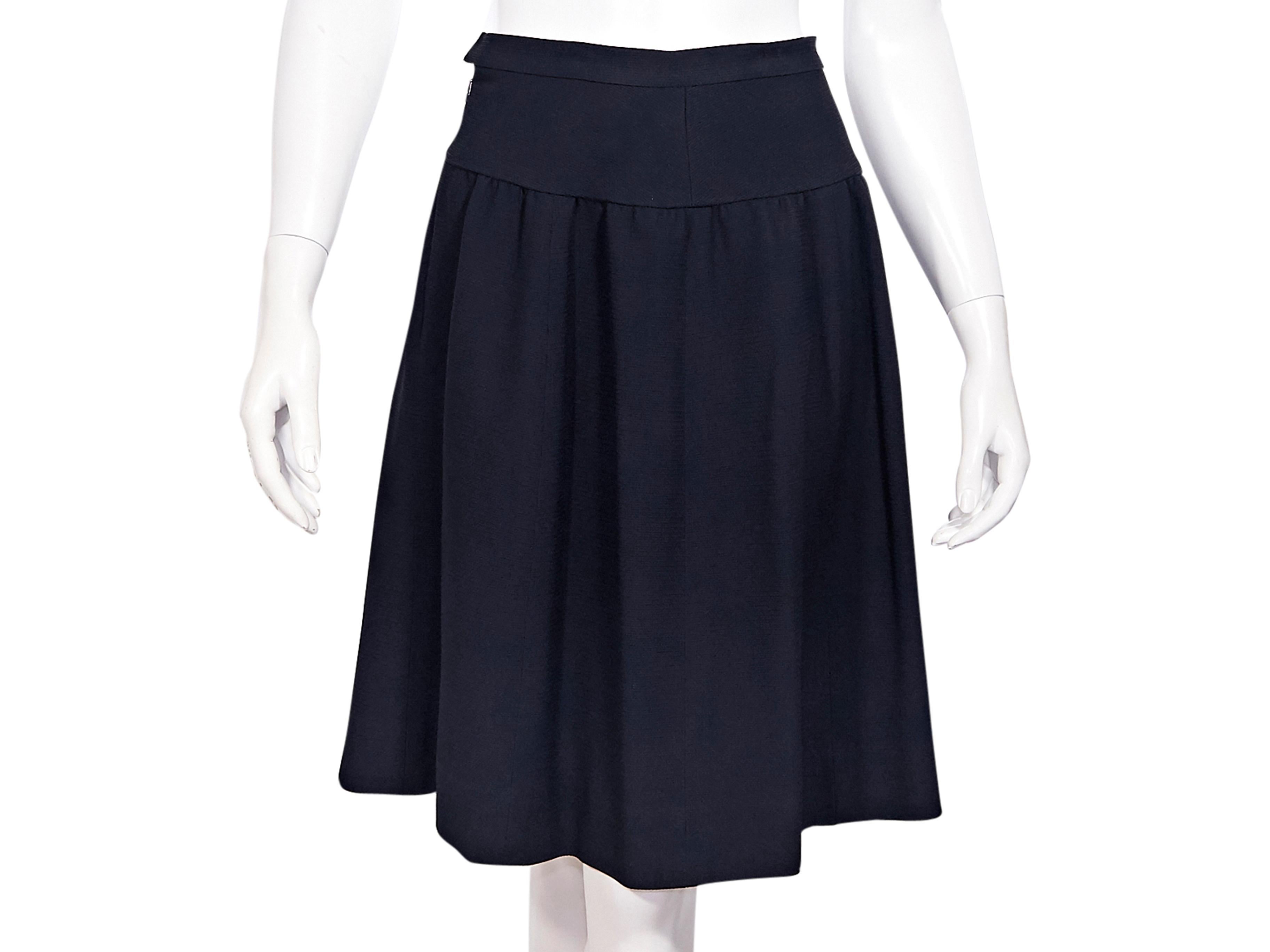 Women's Chanel Navy Blue Skirt Suit Set