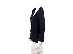 Navy Blue Chanel Knit Cardigan