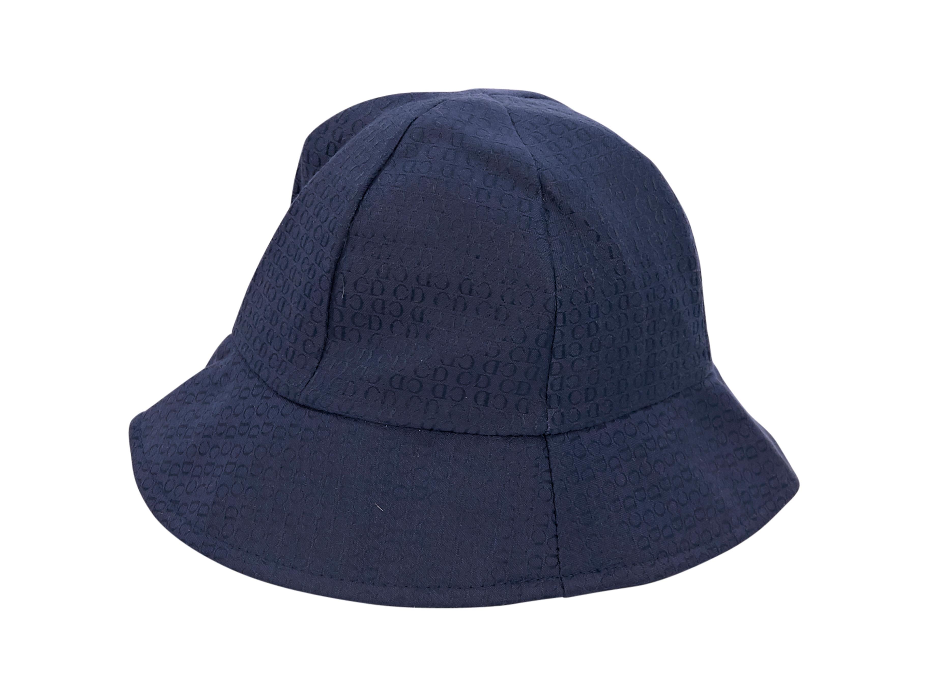Product details:  Vintage Navy blue logo bucket hat by Christian Dior.  Lined interior.  22