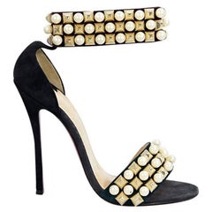Christian Louboutin Navy Blue Tudor Bal Sandals