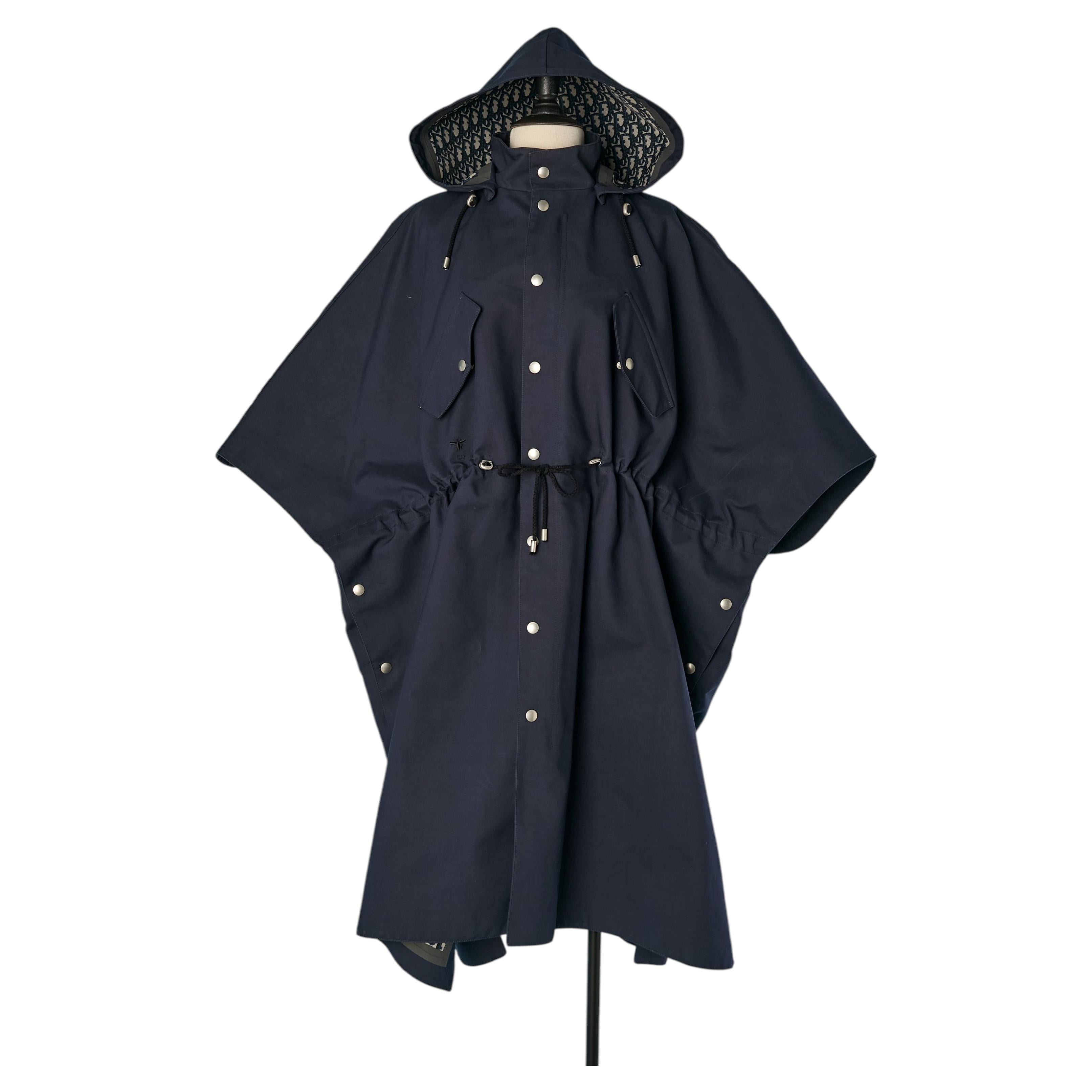 Capa impermeable azul marino con forro Monograma CHRISTIAN DIOR