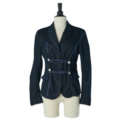 Navy blue cotton jacket LE JEAN de MARITHÉ ET FRANÇOIS GIRBAUD