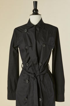 Navy blue cotton Trench-coat with black shirt sleeve MAISON MARTIN MARGIELA 1