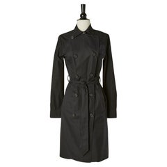 Navy blue cotton Trench-coat with black shirt sleeve MAISON MARTIN MARGIELA 1