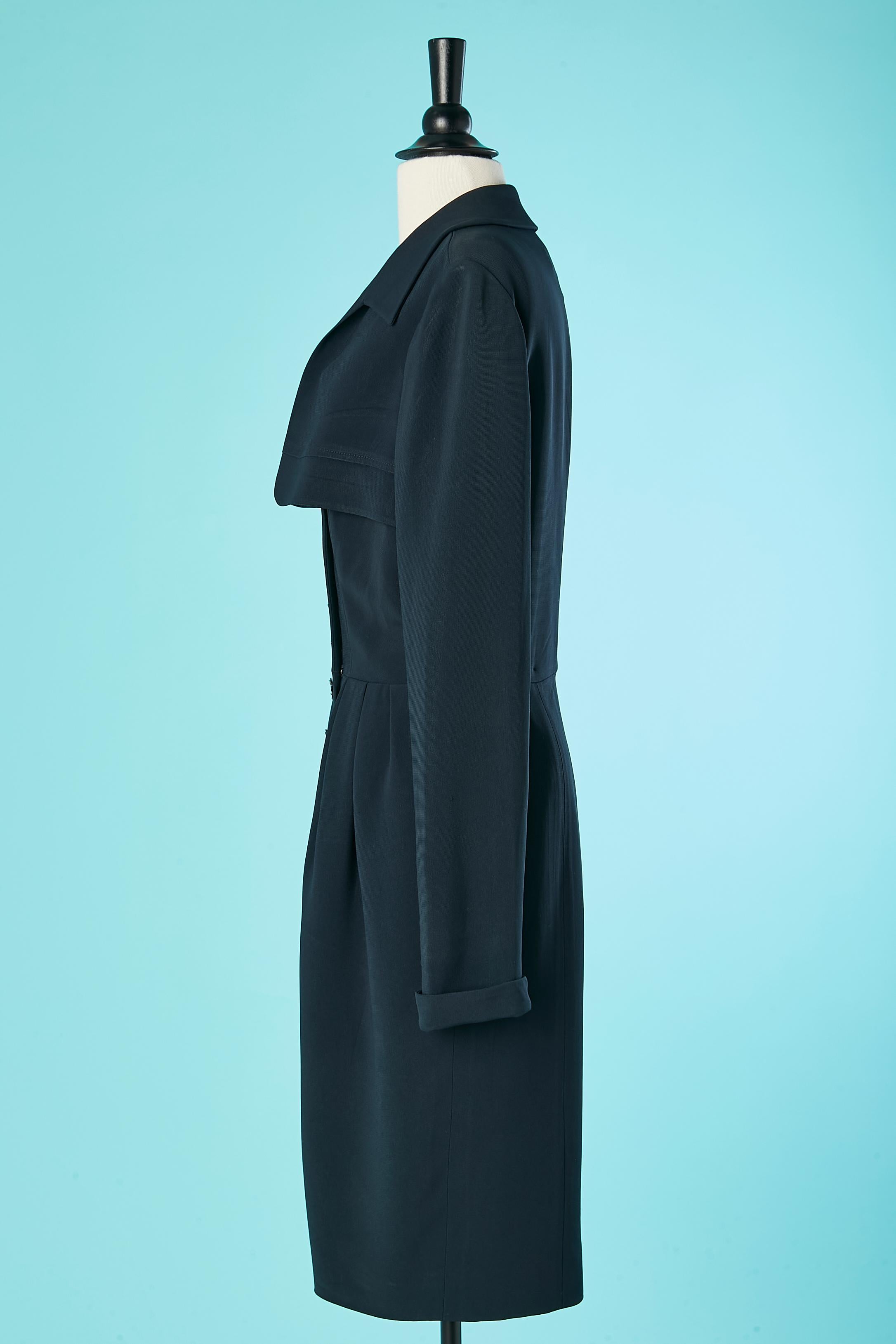 Women's Navy blue double-breasted coat-dress Karl Lagerfeld for Chloé  For Sale