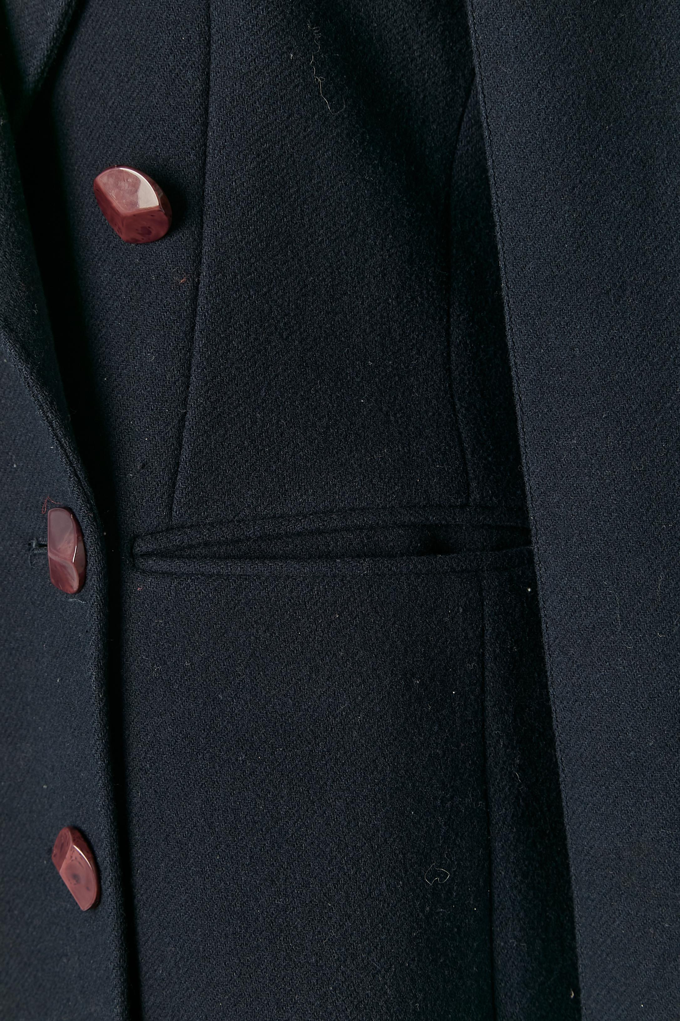 Navy blue double-breasted wool coat  STELLA MCCARTNEY In Excellent Condition For Sale In Saint-Ouen-Sur-Seine, FR