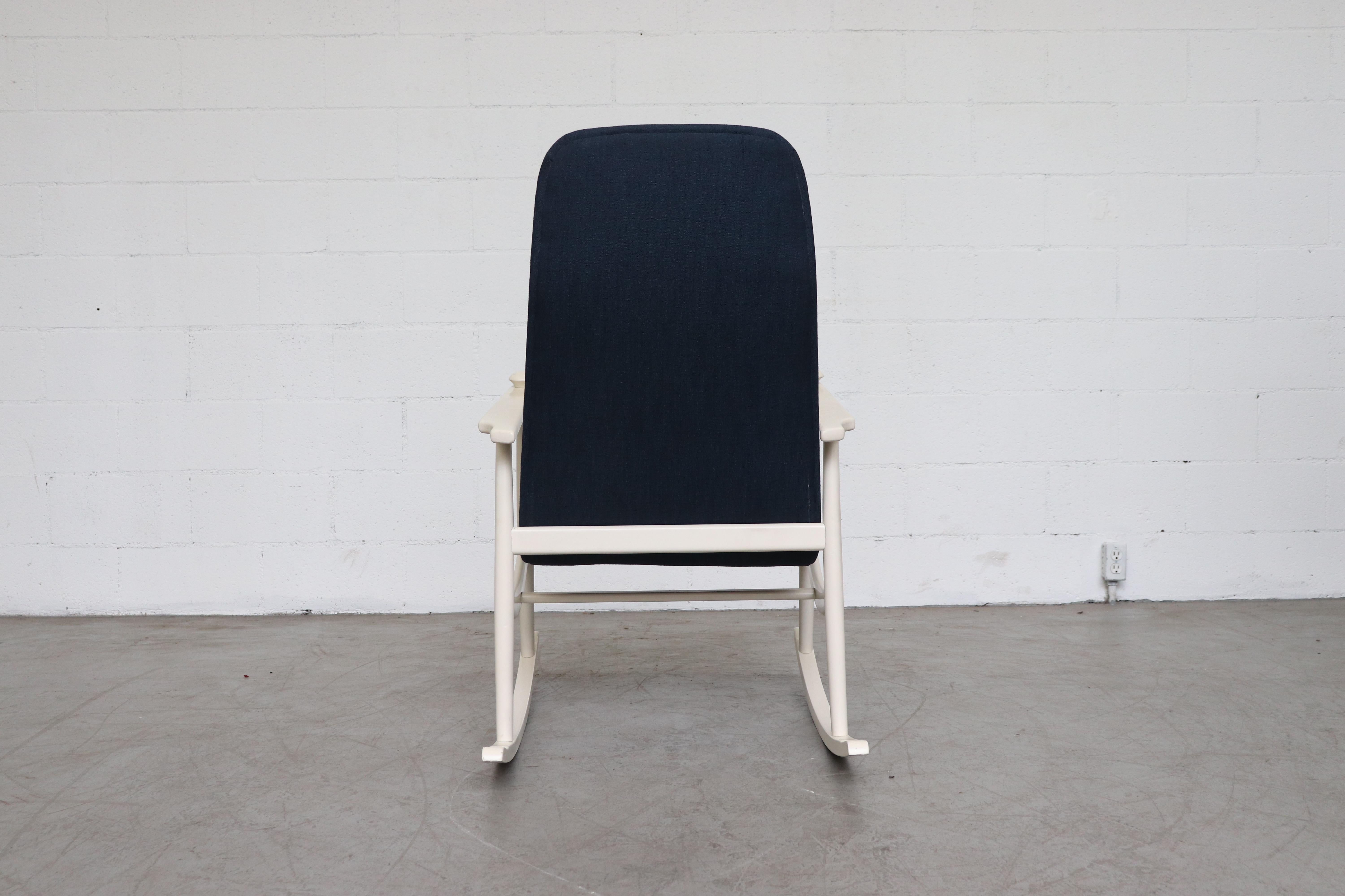 Navy Blue High Back Rocking Chair at 1stDibs navy blue rocking chairs