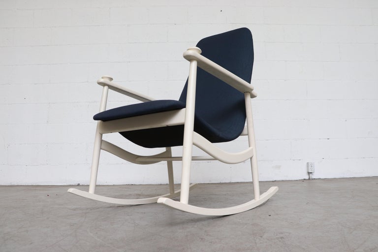 Navy Blue High Back Rocking Chair at 1stDibs navy blue rocking chairs