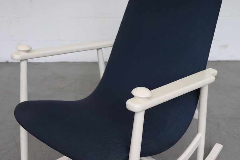 Navy Blue High Back Rocking Chair at 1stDibs navy blue rocking chairs