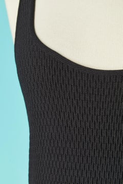 Navy blue knit sleeveless dress Emporio Armani