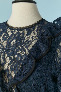 Navy blue lace cocktail dress ALEXIS