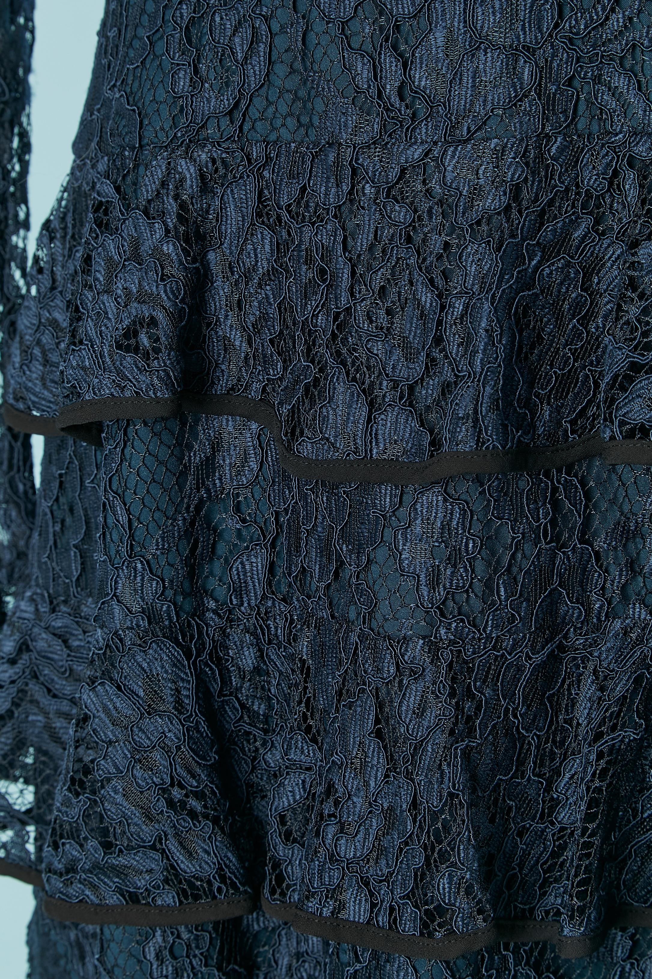 Marineblaues Spitzencocktailkleid ALEXIS im Zustand „Hervorragend“ im Angebot in Saint-Ouen-Sur-Seine, FR