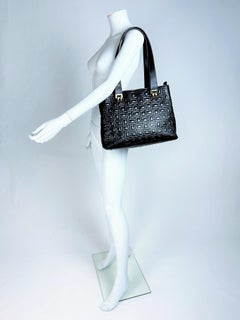 Navy-blue leather bag by Lancel with pouch - France Circa 1990