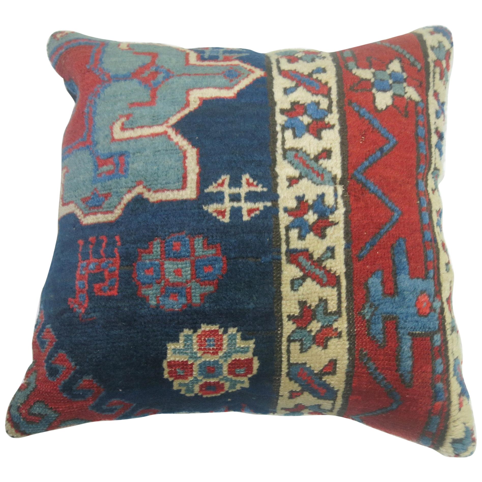 Navy Persian Rug Pillow For Sale at 1stDibs