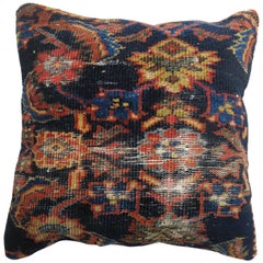 Navy Blue Persian Rug Pillow