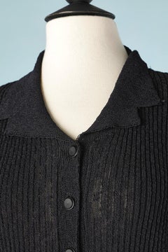 Navy blue rayon jersey ensemble Circa 1940's A Dupont ORLON