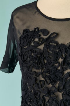 Navy blue see-through nylon dress COMME DES GARCONS/ COMME DES GARCONS