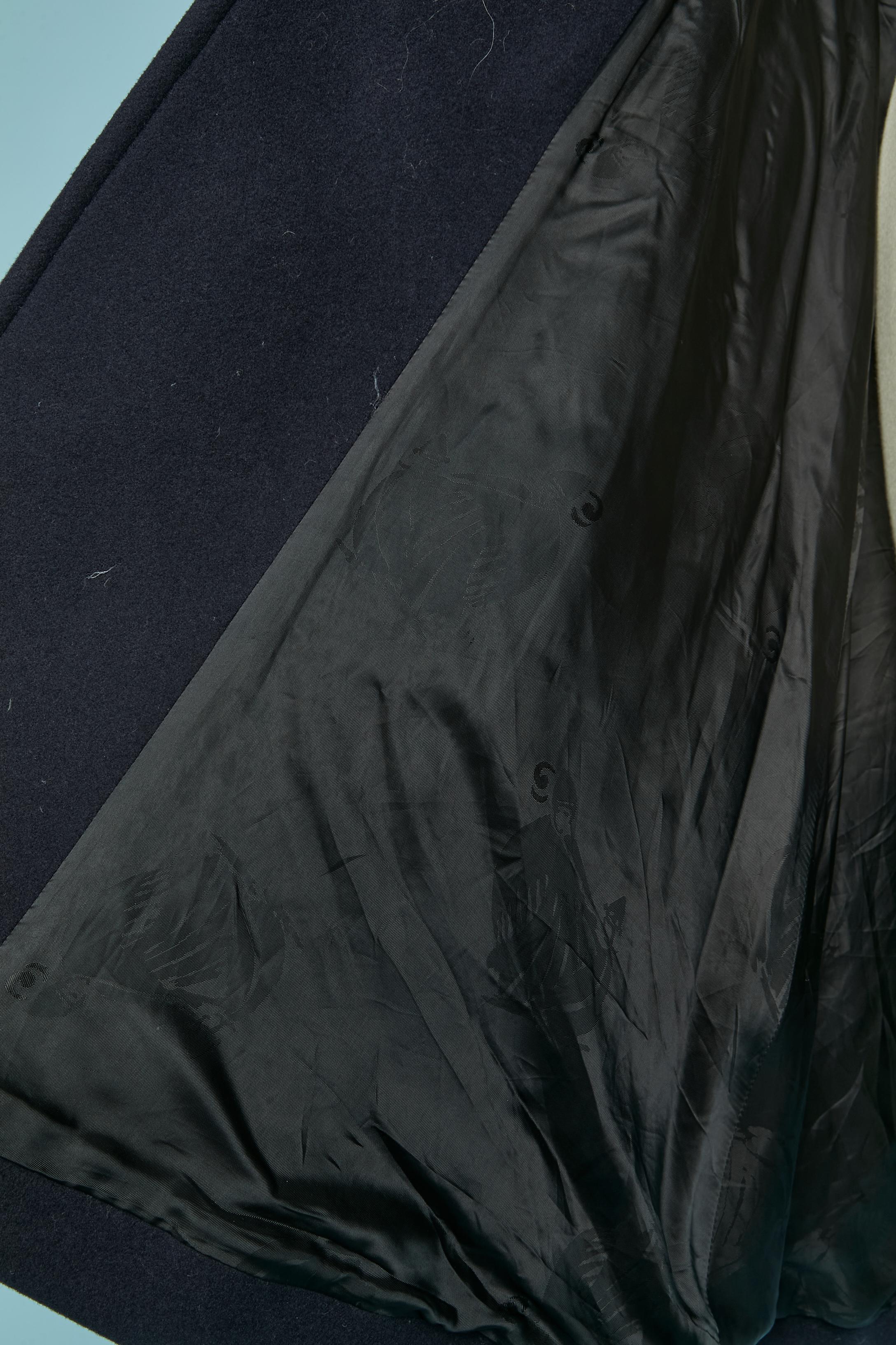 Cappotto monopetto blu navy con cintura LANVIN in vendita 4