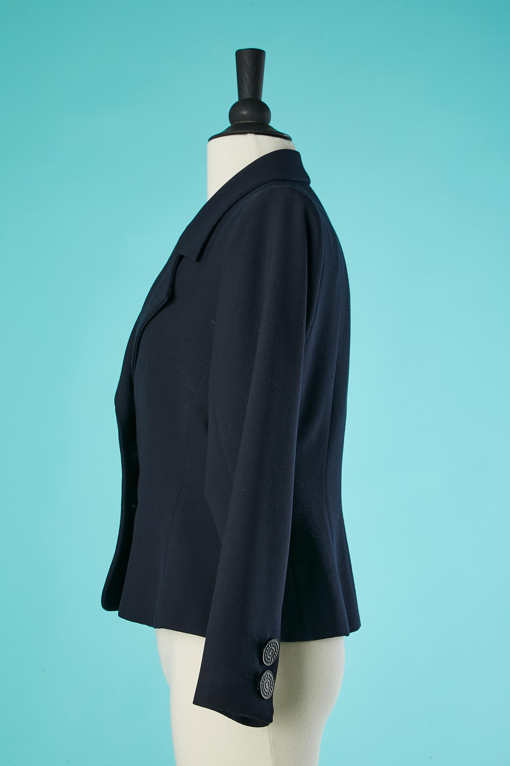 Veste bleu marine à simple boutonnage Yves Saint Laurent Rive Gauche  Pour femmes en vente