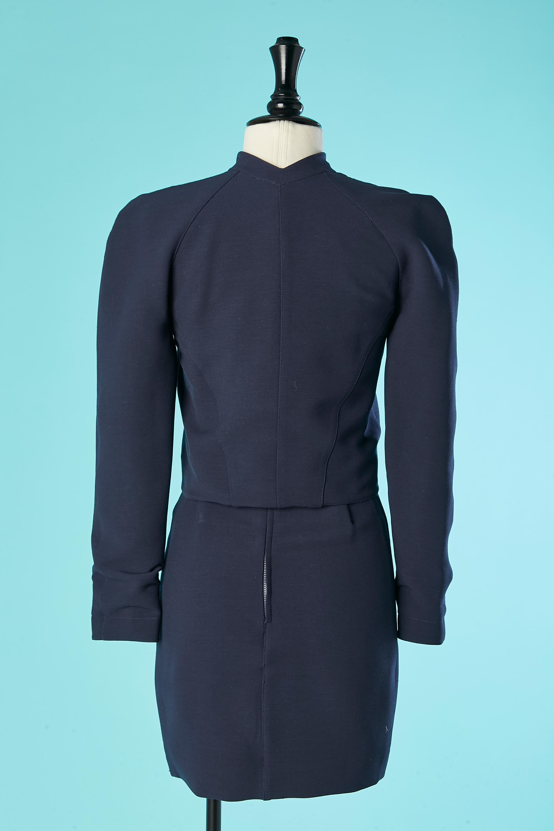 Women's Navy blue skirt-suit  Thierry Mugler  For Sale