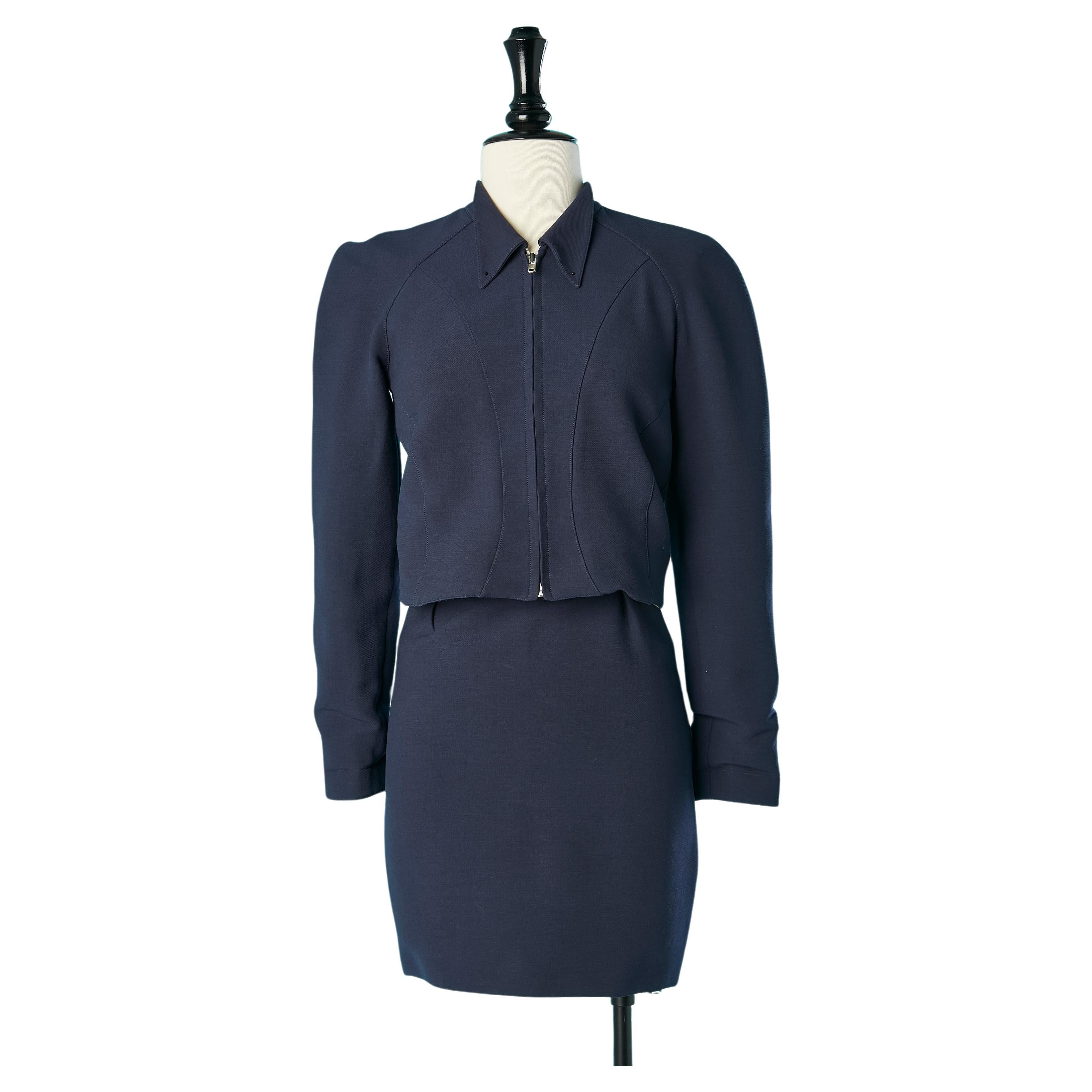 Navy blue skirt-suit  Thierry Mugler  For Sale