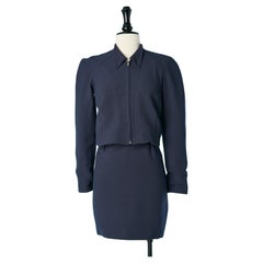 Marineblauer Rock-Anzug  Thierry Mugler