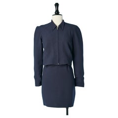 Retro Navy blue skirt-suit  Thierry Mugler 