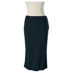 Navy blue skirt with buttons on the side of the waist Christian Dior