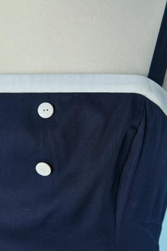 Vestido azul marino con borde blanco CHANTAL THOMASS