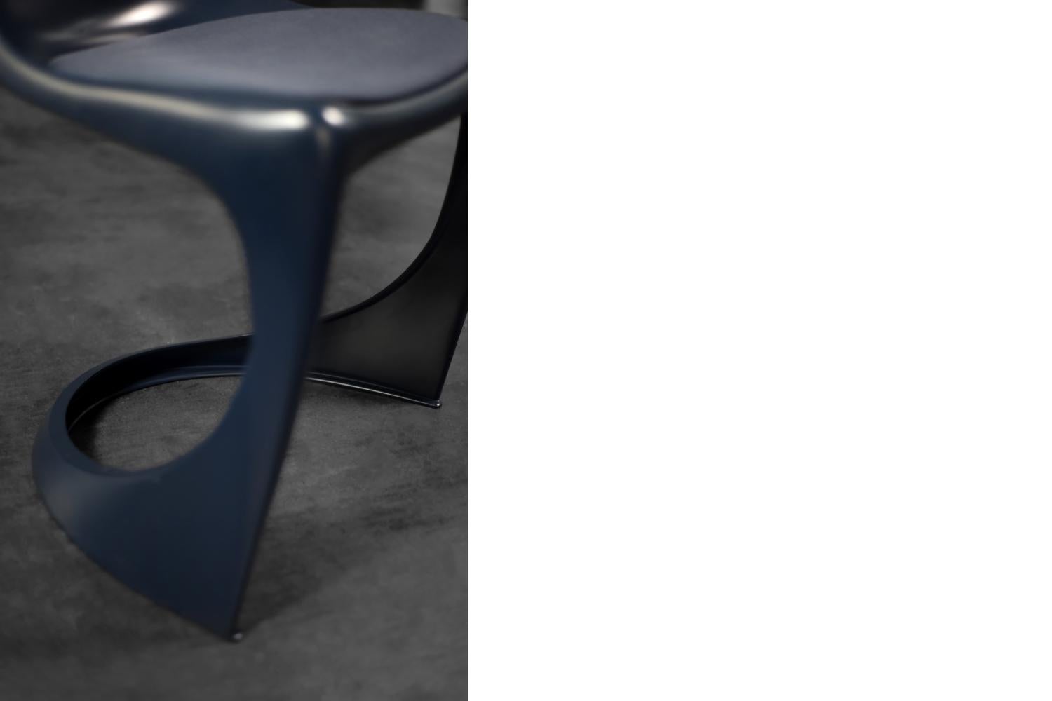 Fabric Navy Blue Space Age Modo 290 Chairs by Steen Østergaard for Nielaus, Set of 4 For Sale